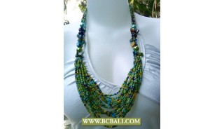 Multi Bead Layer Necklace Fashion